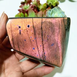 Natural Stones purple Labradorite Violet Stone Magical Energy Heals The Spirit And Ward off FengShui Crystal  Room Decoration