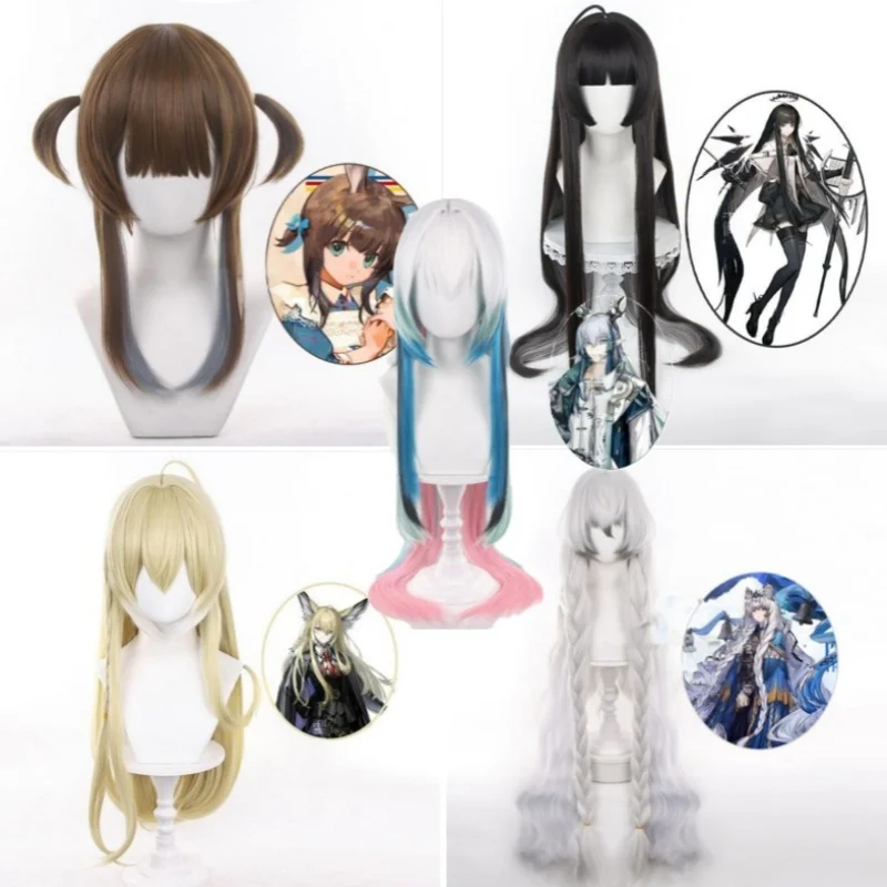 

Arknights Amiya Virtuosa Pramanix the Prerita Vulpisfoglia Yi Cosplay Party Halloween Event Hair Christmas Wigs + Wig Cap