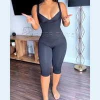 Fajas Colombiana para mujer, faja de reloj de arena esculpida, vaina plana posquirúrgica para Abdomen, pantalones hasta la rodilla, moldeador de cuerpo Push Up