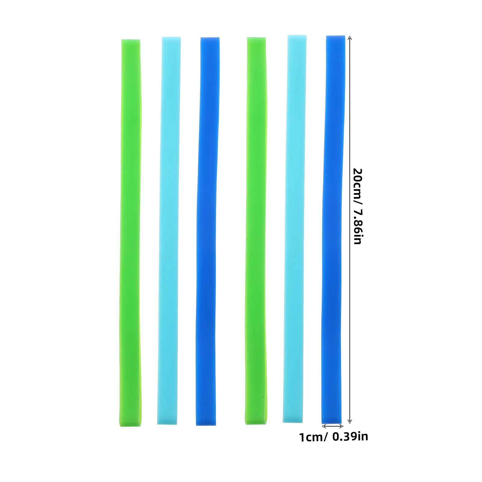 12Pcs Silicone Bands 20Cm Flexible Flat Elastic Straps for Bento Box Lunch Container Seal Strong Rubber Band for Wallets Cards