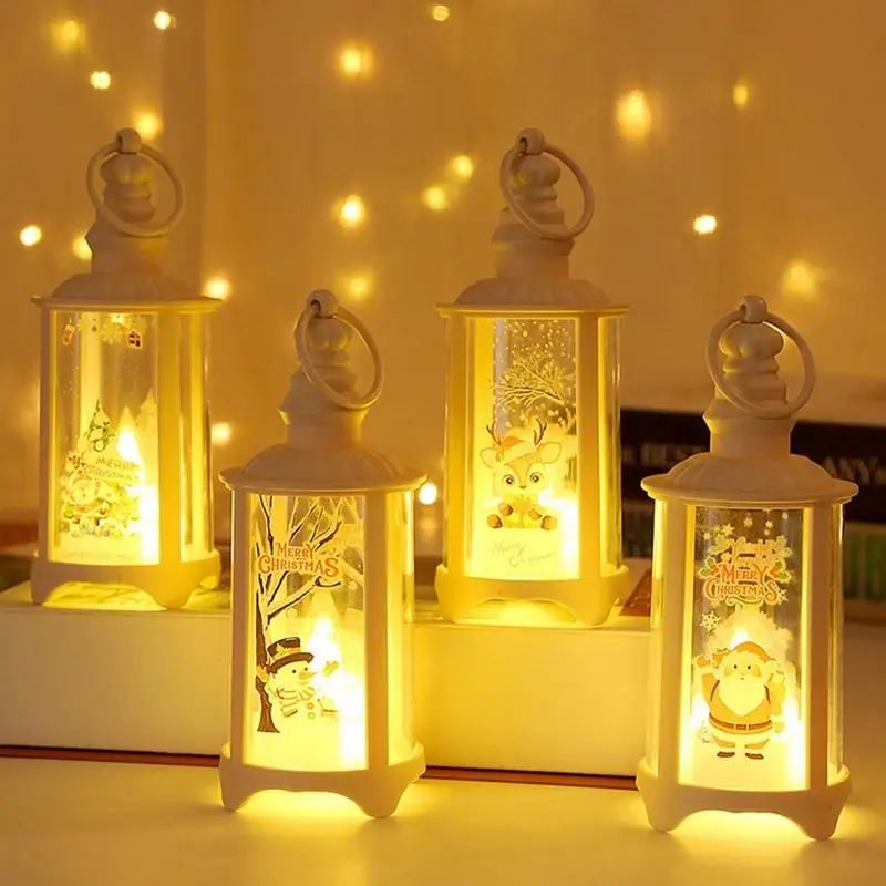 Lampada di natale LED decorazione a mano di natale lanterna di Halloween riutilizzabile Hang Night Light per Bar Garden Landscape Indoor Outdoor