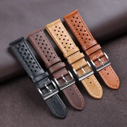 Cowhide Breathable Watch Band for Tag Heuer for Citizen for Seiko 22mm 20mm 18mm Genuine Leather Strap for Omega Men's Watchband