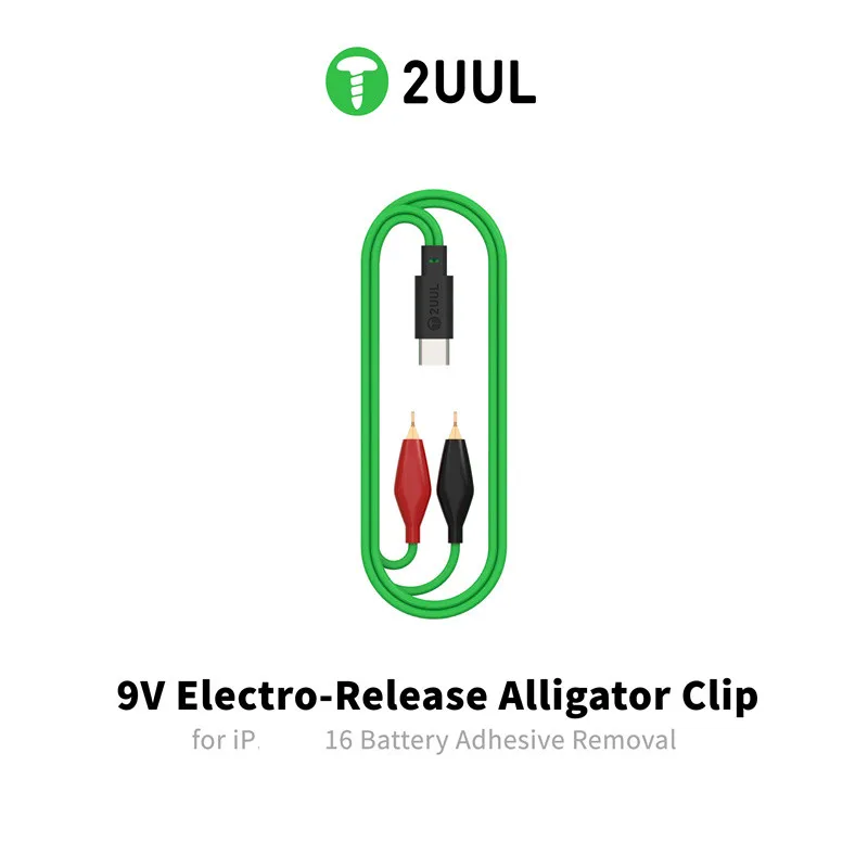 2UUL PW03 9V Electro-Release Alligator Clip for IP16  Effectively Increase Discharge Speed Battery Adhesive Quick Release Cable