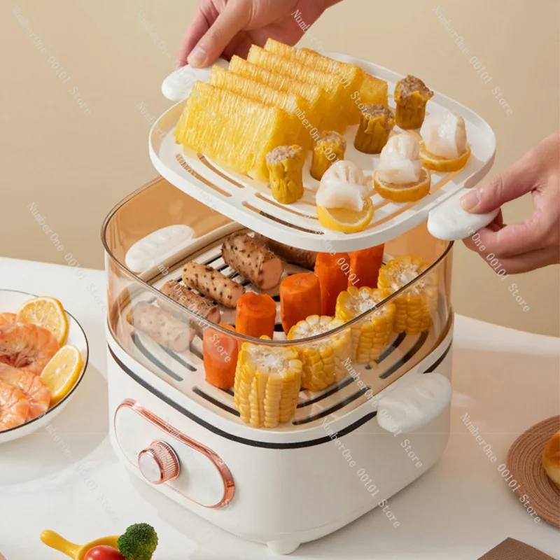 110V stainless steel electric steamer | Multifunctional Electric Hot Pot | Household steam cooker