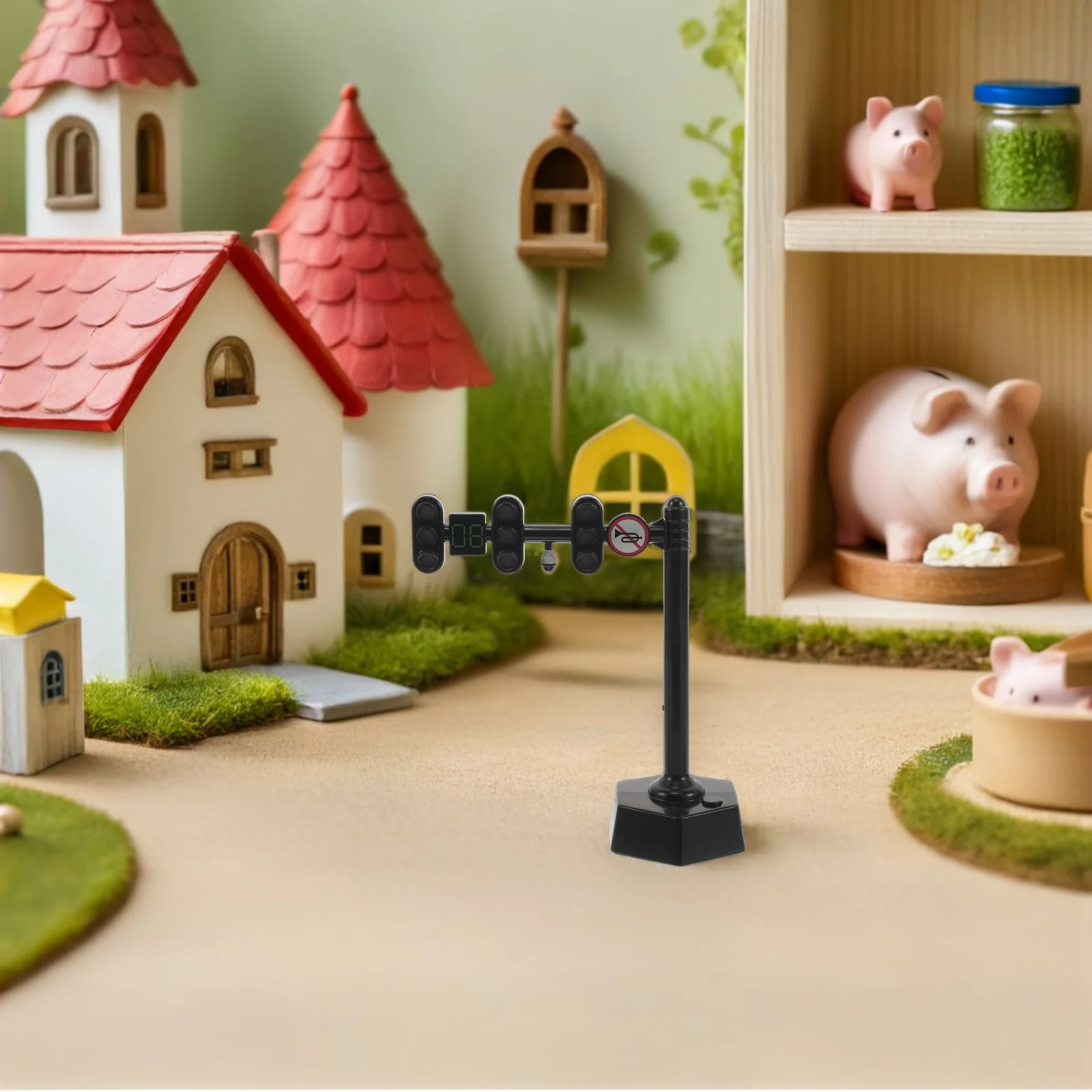 

Simulation Traffic Light Signal Realistic Automatic Changing Educational Pretend Play Sand Table Layout Decor