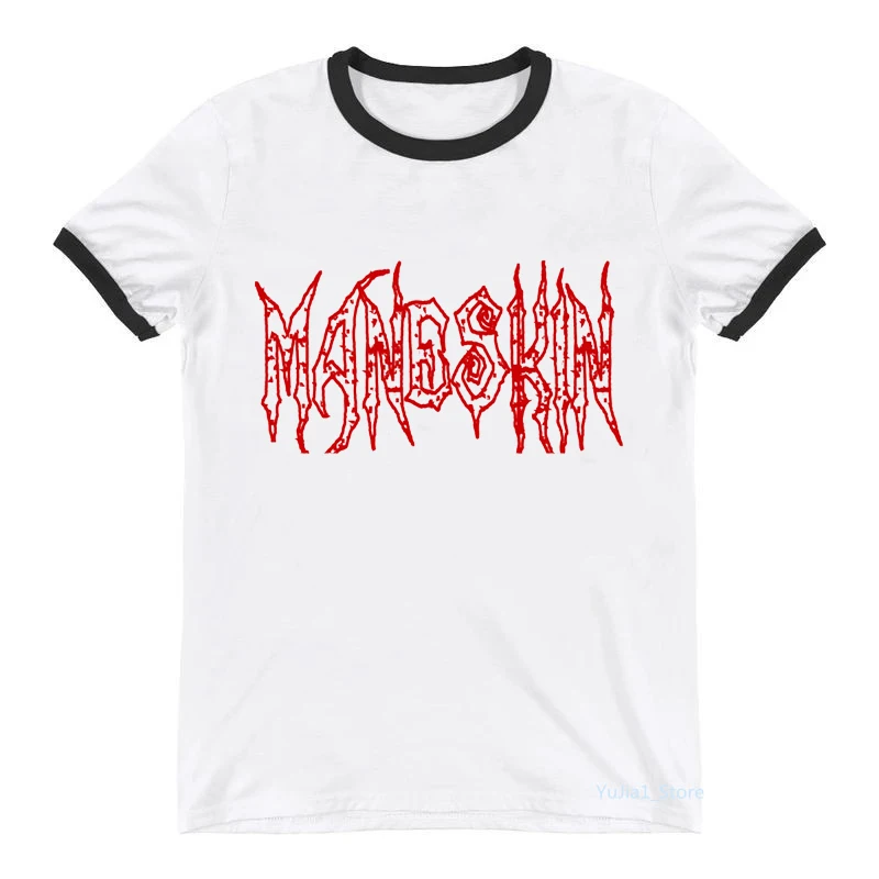 

2022 Hot Sale T Shirt Women's Clothes MåNeskin Rock Band Maneskin Graphic Print T-Shirt Femme Harajuku Shirt Wholesale