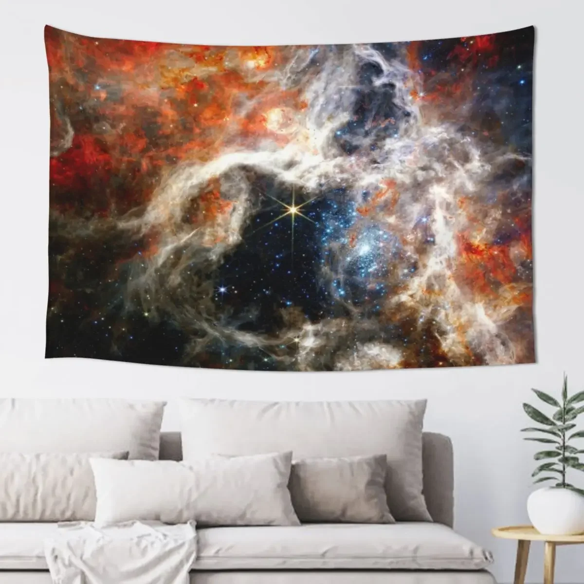 

NEW Tarantula Nebula JWST James Webb Image - High Quality Tapestry Funny Wall Mural Tapestry
