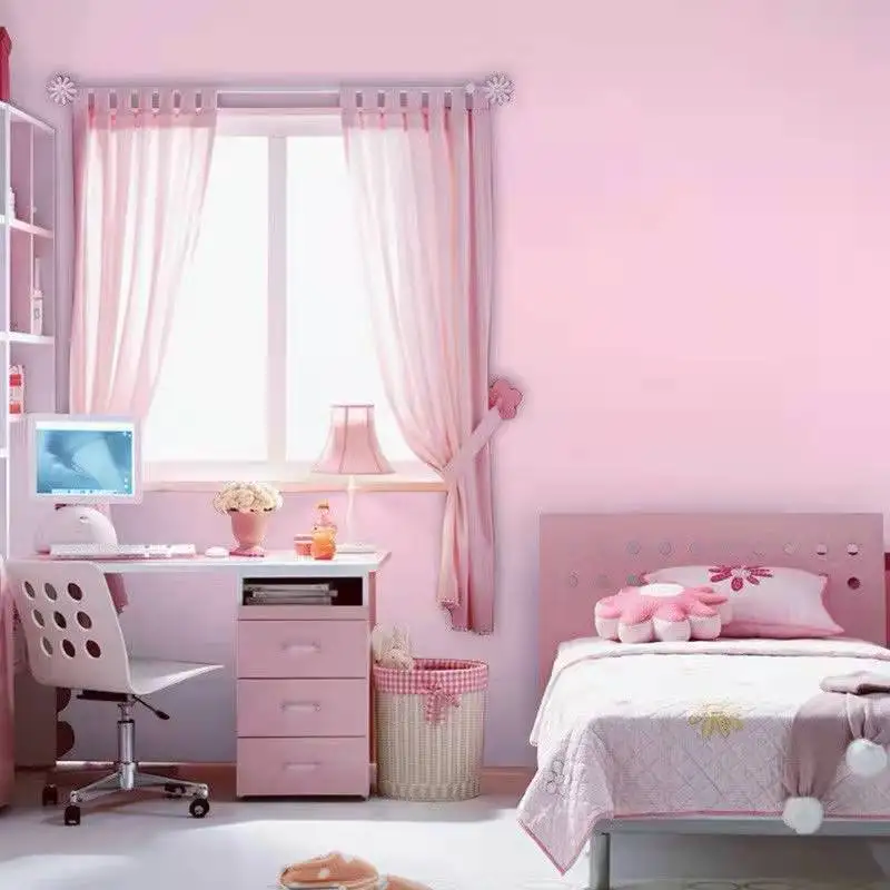 Carta da parati autoadesiva rosa mobili decorativi camera da letto dormitorio soggiorno adesivi murali in vinile impermeabili decorazioni murali