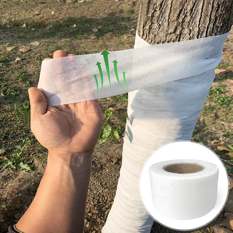 30/60/100m Fabric Tree Protector Wrap Bandage Winter-Proof Tree Trunk Keeping Warm Plants Antifreeze Moisturizing Packing Tape