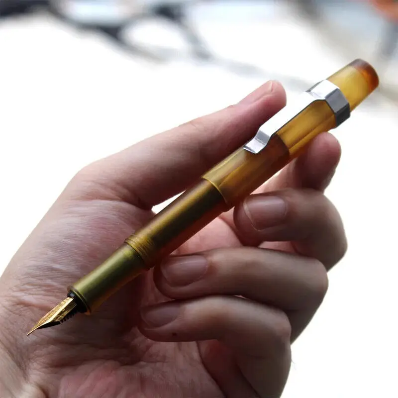 New 1 Pc EDC ULTEM PEI Made Short Version Fountain Pen for Office Signature Wring Gift Pen