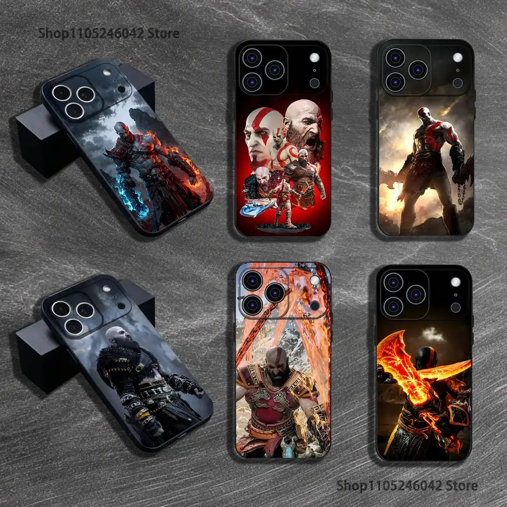 

Game G-God of W-War Black Soft Cover Phone Case For iPhone 17,16,15,14,13,12,11,Pro,Max,Plus