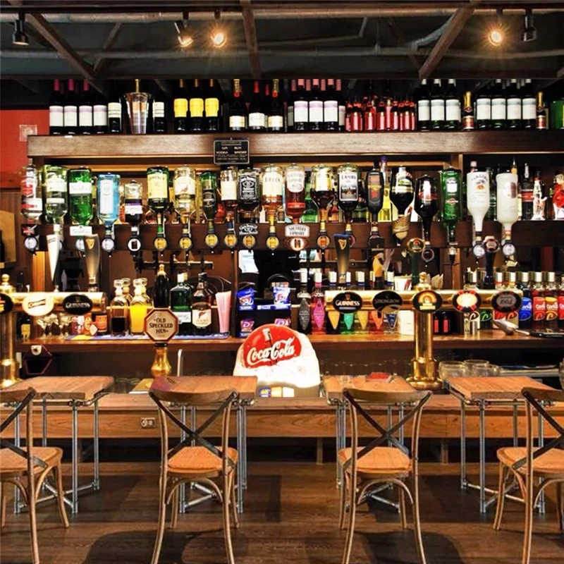 Customized Restaurant Clubs KTV Bar Decor Wallpaper 3D Wine Bottle Mural European Living room sofa TV background wall bedroom 8d