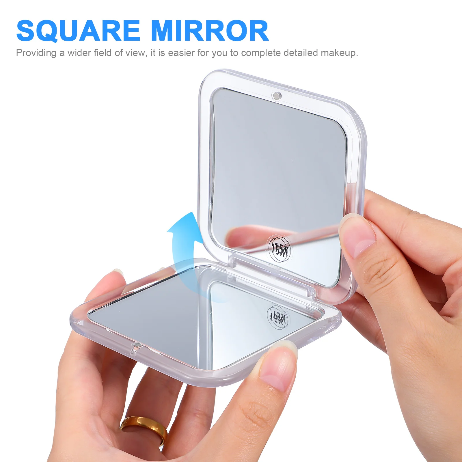 Compacte spiegel klein voor portemonnee Vergrootglas Draagbare mini-make-up portemonnees Rond reizen