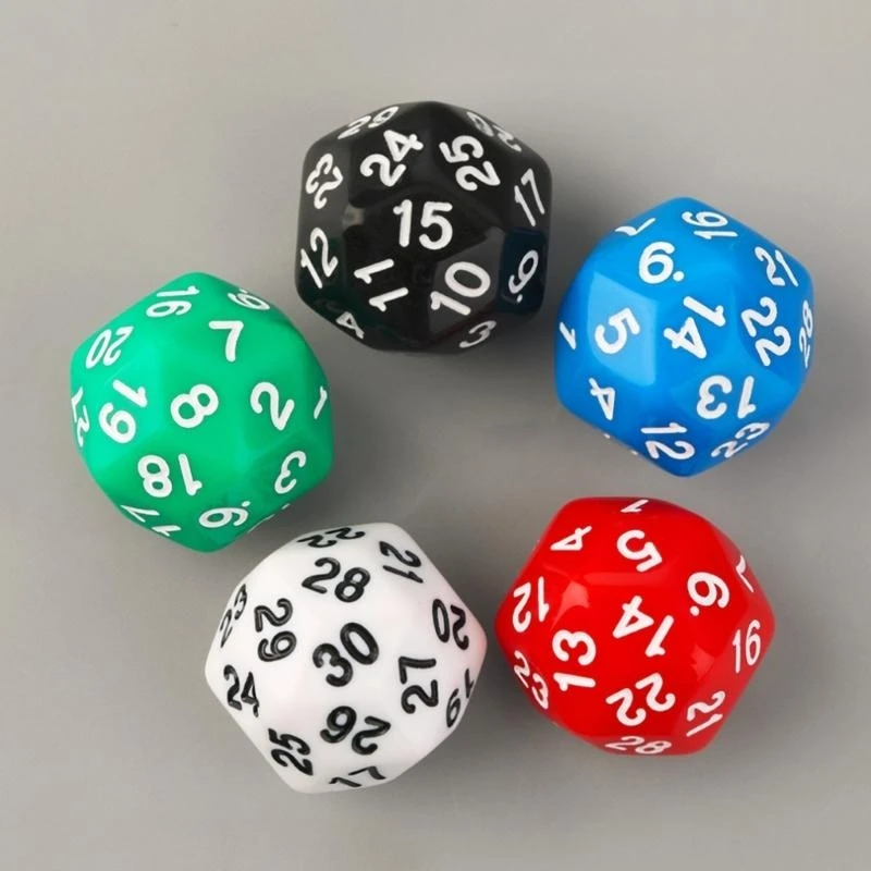 5pcs d30 polyhedral role poard game acrylic dices club dices kits