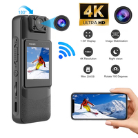 HD 4K Mini Camera Wifi Hotspot  Handheld Back Clip Law Enforcement Recorder Infrared Night Vision BodyCam Wifi Camera Car Record