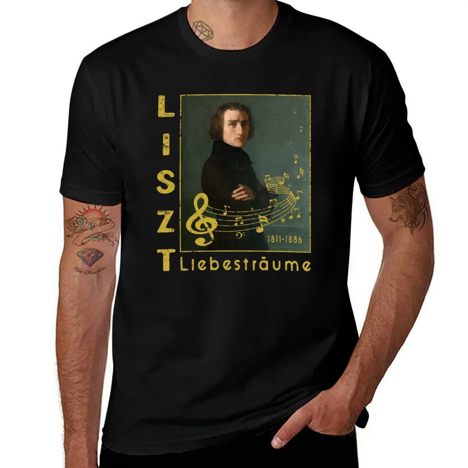 

Franz Liszt, music icon, classical composer T-Shirt t shirts for man graphic tees funny t shirts dark humor