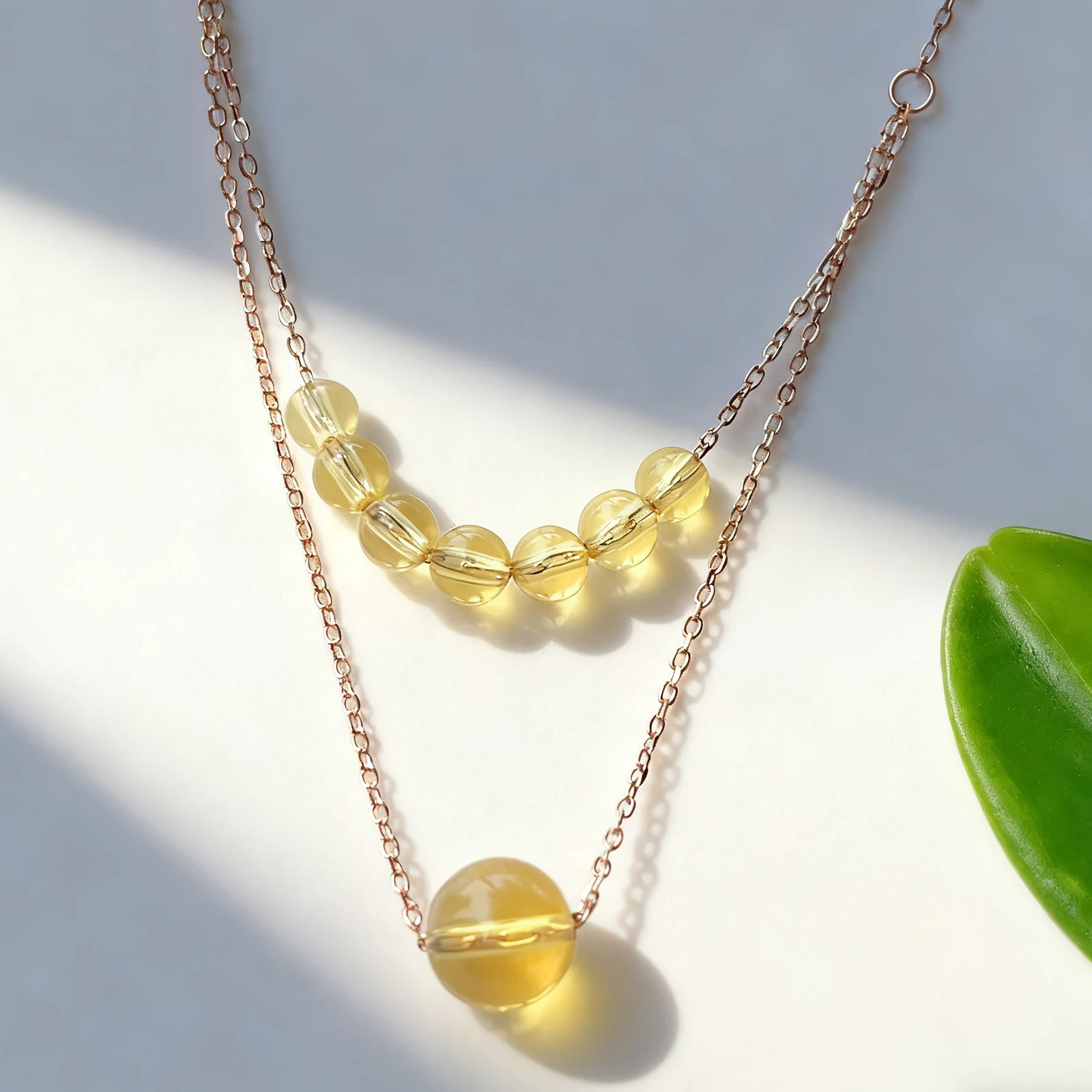 

Женское ожерелье из балтийского янтаря, стерлинговое серебро, розовое золото, 5 камней, 4 мм, 8 мм, натуральный синий янтарь, кулон, подарок для ювелирных изделий Her Love