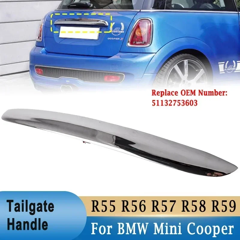 For Mini Cooper R55 R56 R57 R58 R59 2007-2014 Tailgate Grab Handle Rear Hatch Trunk Handle with License Plate Lights 51132753603