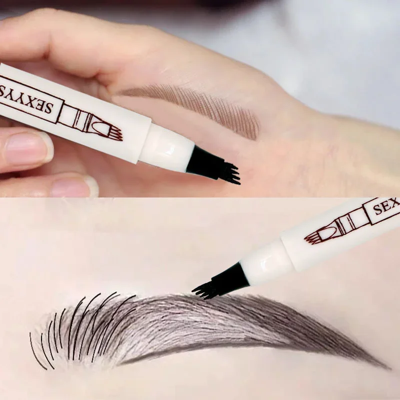 Lápis de sobrancelha líquido impermeável Microblading Pen Caneta de tatuagem de sobrancelha Enchimento de sobrancelha Enhancer Eye Cosmetic