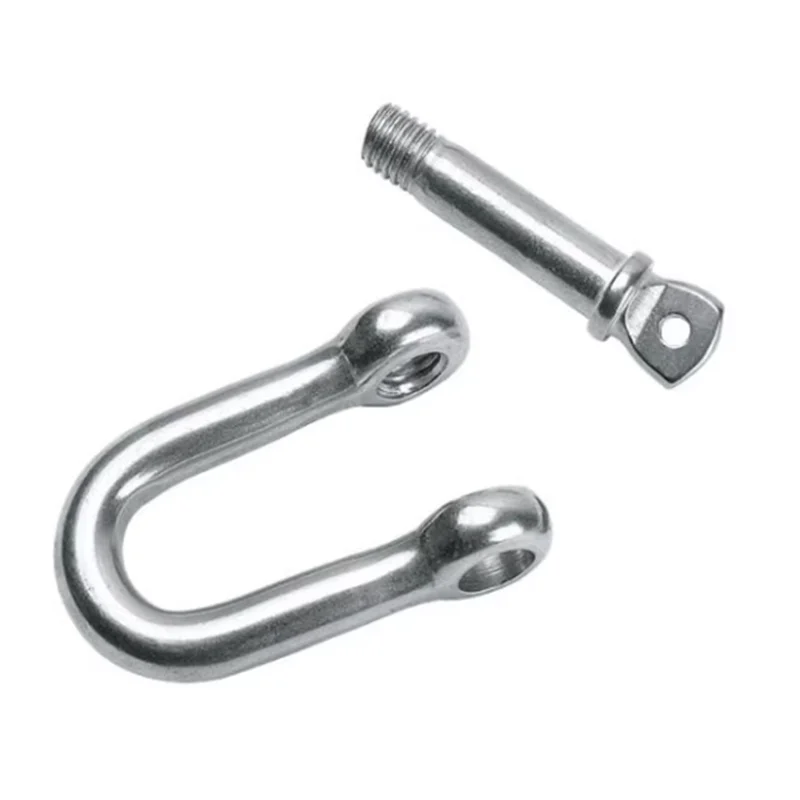 1pcs M4 M5 M6 M8 M10 Chain D Rigging Shackle for Boat , 304 Stainless Steel Dee Type rigging , snap shackle