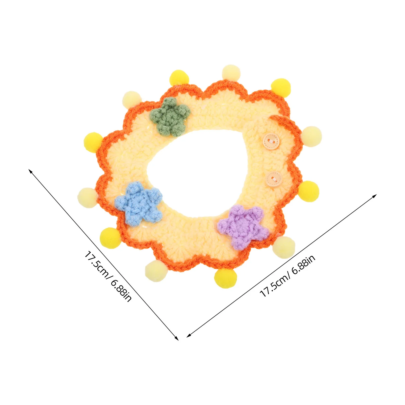 

2Pcs Adjustable Crochet Pet Collar Knitted Collar Small Dog Cat Neck Decoration Puppy Kitten Comfortable Wear-Resistant