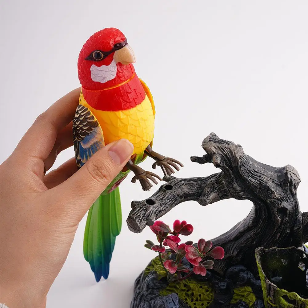 Lectric Battery Toys Birds Operated Simulated Induction Sound Parrots Children Moving Toy Talking Control Pets Voice-Activated view 5