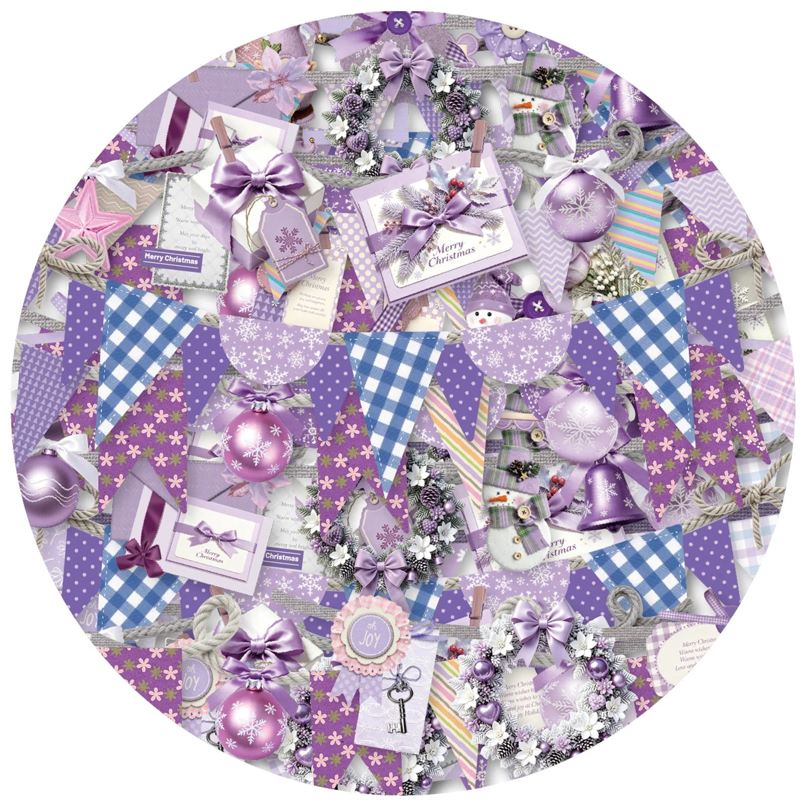 Etori Life 10Pcs Taro Purple Christmas Flag Sticker Pack Plaid Triangle Flag Garland Hanging Decoration DIY Decoration Material Suitable for Laptop, Phone Back, Gift Box Packaging, Postcard and Envelope, Handmade Gift Paper Bag, Helmet and Bicycle, Scrapbook Supplies, Room Decoration, Office Decoration Supplies, Christmas Holiday Gifts, Christmas Stickers, Cycling Decals