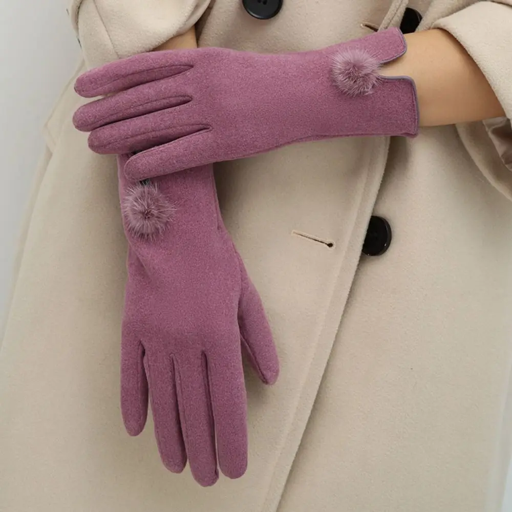 

Лыжные бархатные зимние замшевые перчатки, толстые ветрозащитные перчатки из искусственной кожи, однотонные женские велосипедные варежки с сенсорным экраном, осень