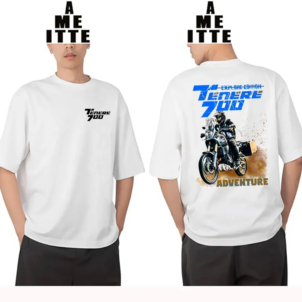 Tenere 700 T7 Explore Edition Super Tenere 1200 Sport T-shirt Men Short Sleeve Motorcycle Rider T-Shirt Hip Hop Boy Riding  Tees