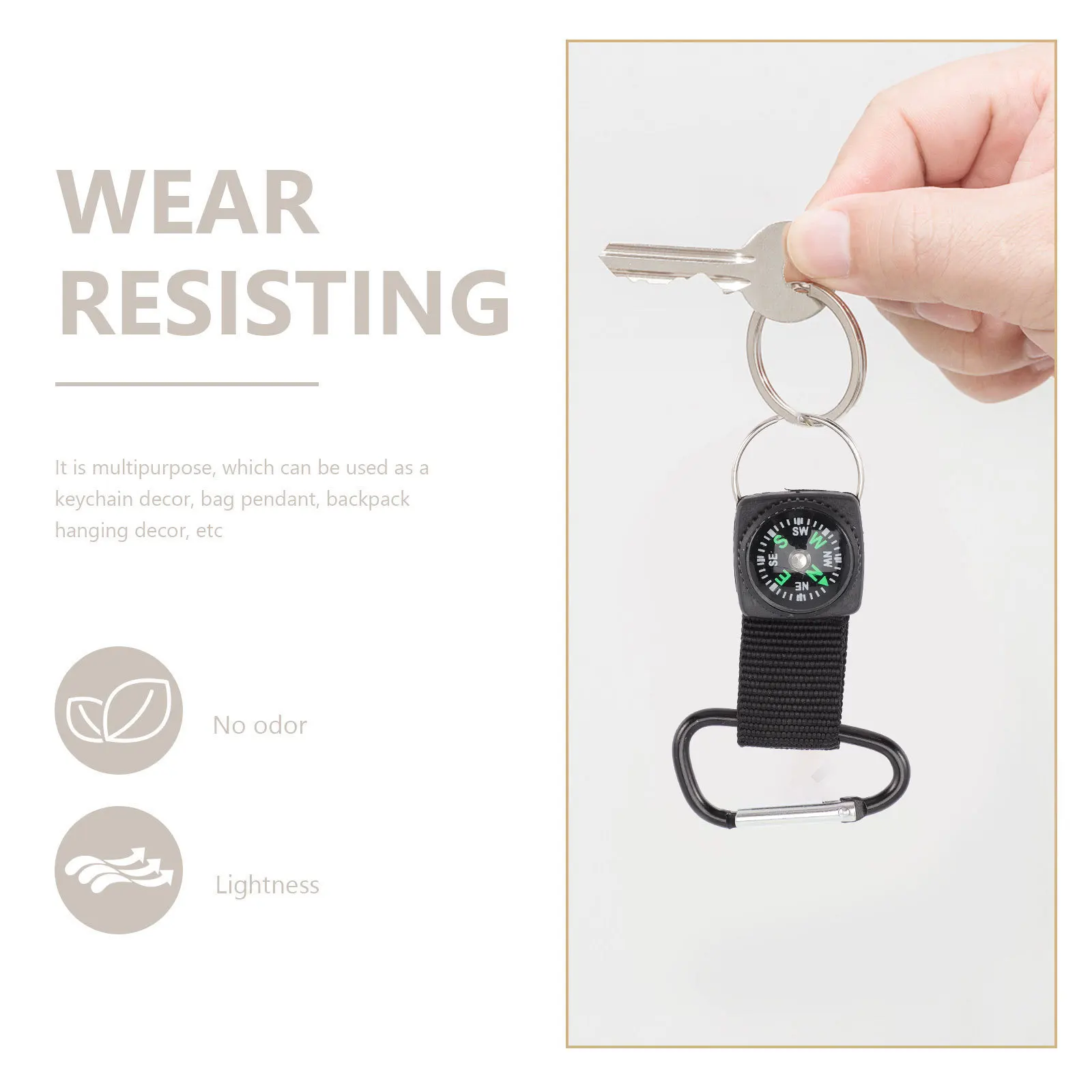 

18pcs Quick Release Keychain Clips Aluminum Alloy Compass Buckle For Camping Adventure Party Favors Bulk Keychains