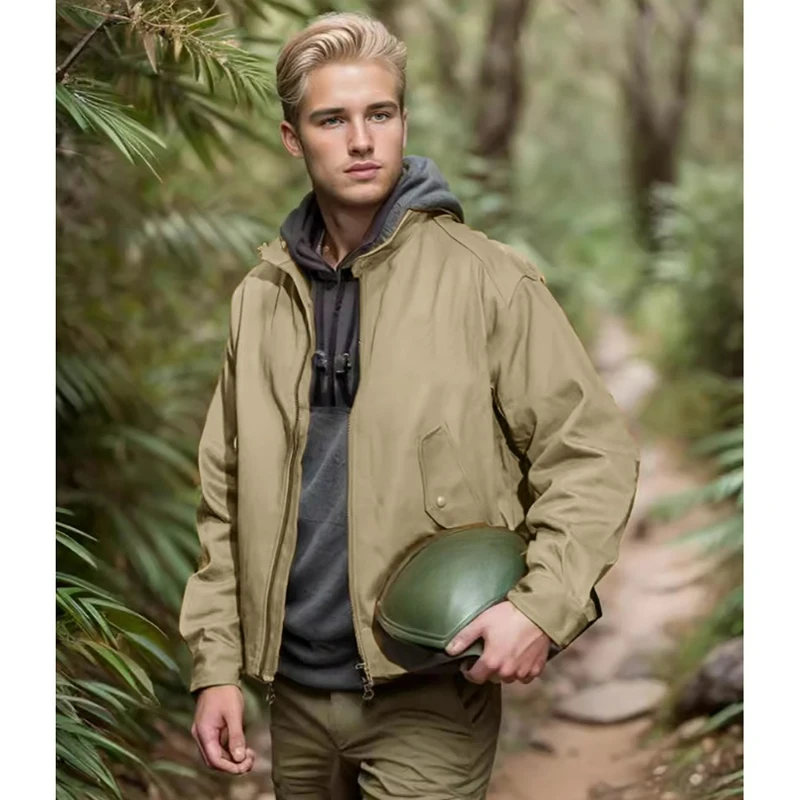 Spring Autumn New Independent Station Foreign Trade Jacket Solid Color Men's Solid Color Zipper Jacket Temperament Individuality