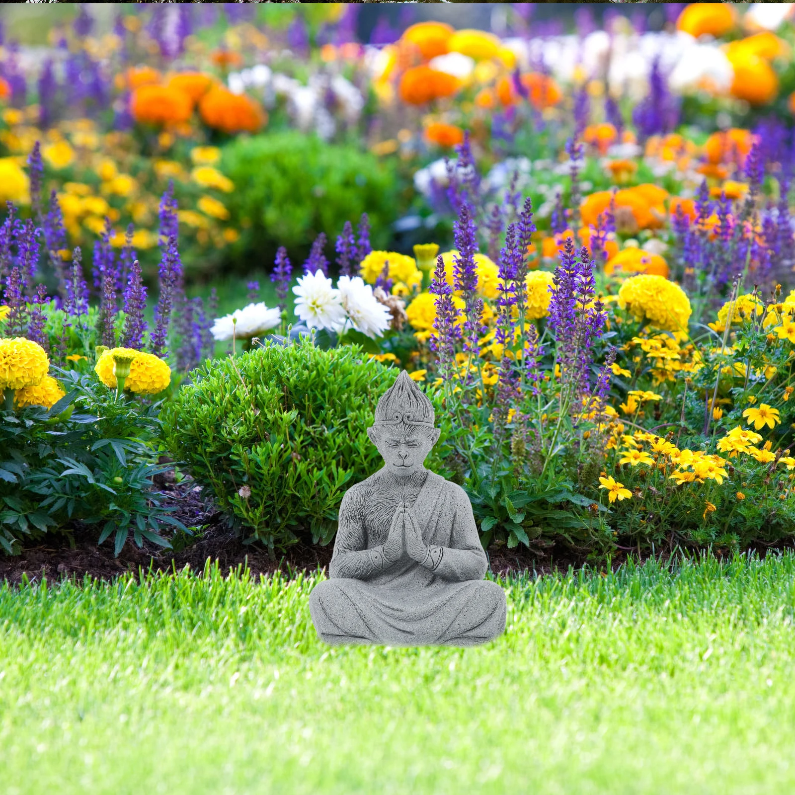 

1 шт. мини-статуя Будды, компактное украшение для сада, украшение для аквариума, каменный порошок, открытый сад, маленькая декоративная фигурка Будды