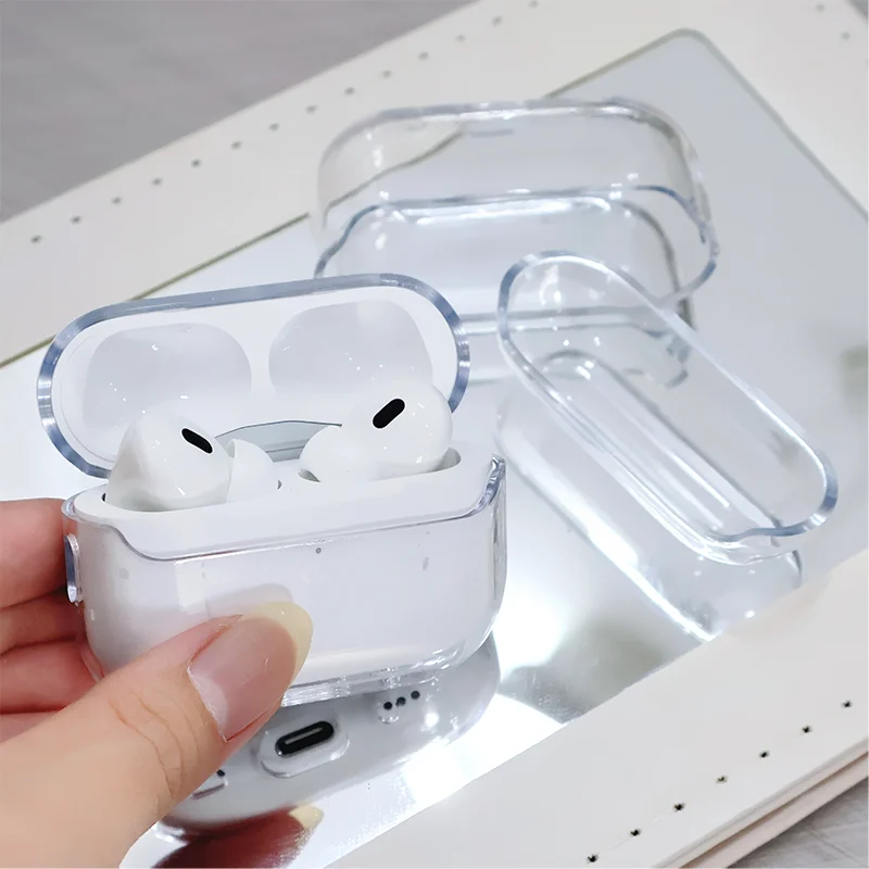 حافظات سماعات أذن شفافة جديدة لأجهزة Airpods 4 /2 /3 حافظة سماعات الرأس حافظة واقية لأجهزة Apple Airpods Pro 2 Airpods