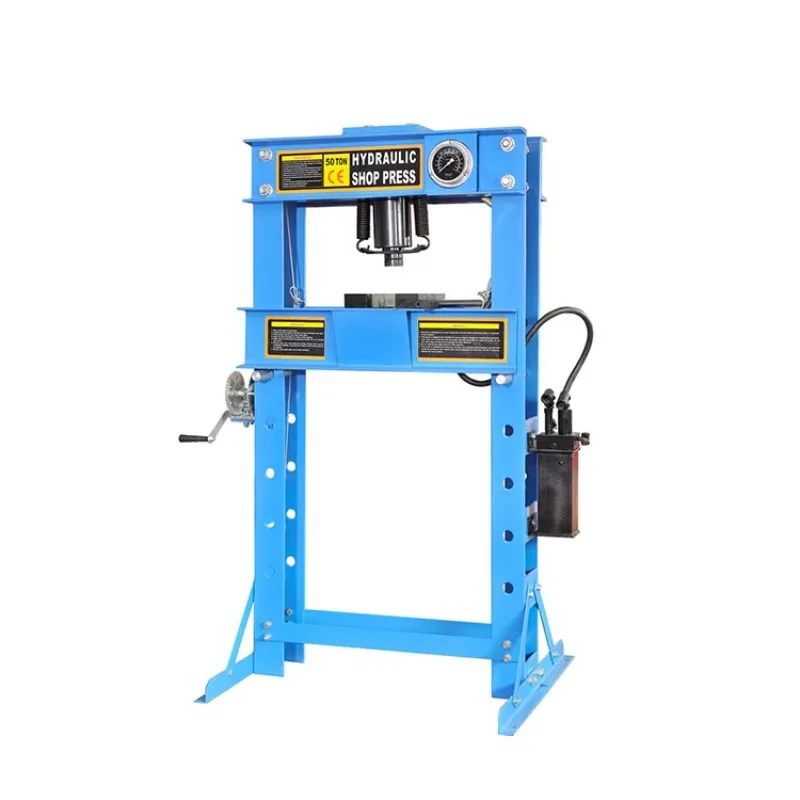 European Style 50Ton Tools Shop Press Hydraulic CE with Double  and Hand Winch