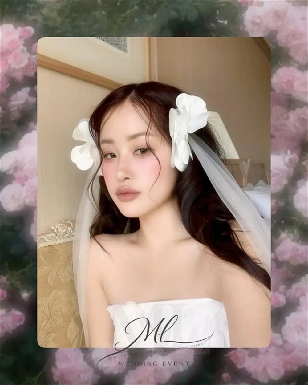 ML Bridal Veil Flower Bride To Be Gift Bachelorette Party Bridal Shower Wedding Decoration hair accessory