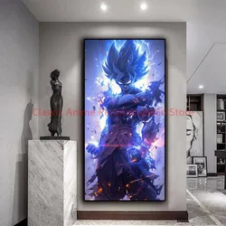 Dragon Ball Hanging Painting: Sun Wukong, Super Saiyan, Super Blue, Freedom, Extreme Spirit, White God Anime Decoration Painting