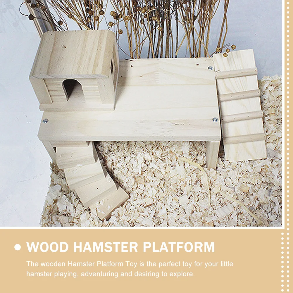 الدرج الدوار قفص خشبي للحيوانات الأليفة الصغيرة متعة تسلق ممارسة منصة الهامستر تسلق سلم الخشب الهامستر #5