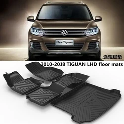 Use for Volkswagen Tiguan 2009-2016floor mats custom All-Weather car foot pad Fit For Tiguan waterproof trunk mat car floor mats