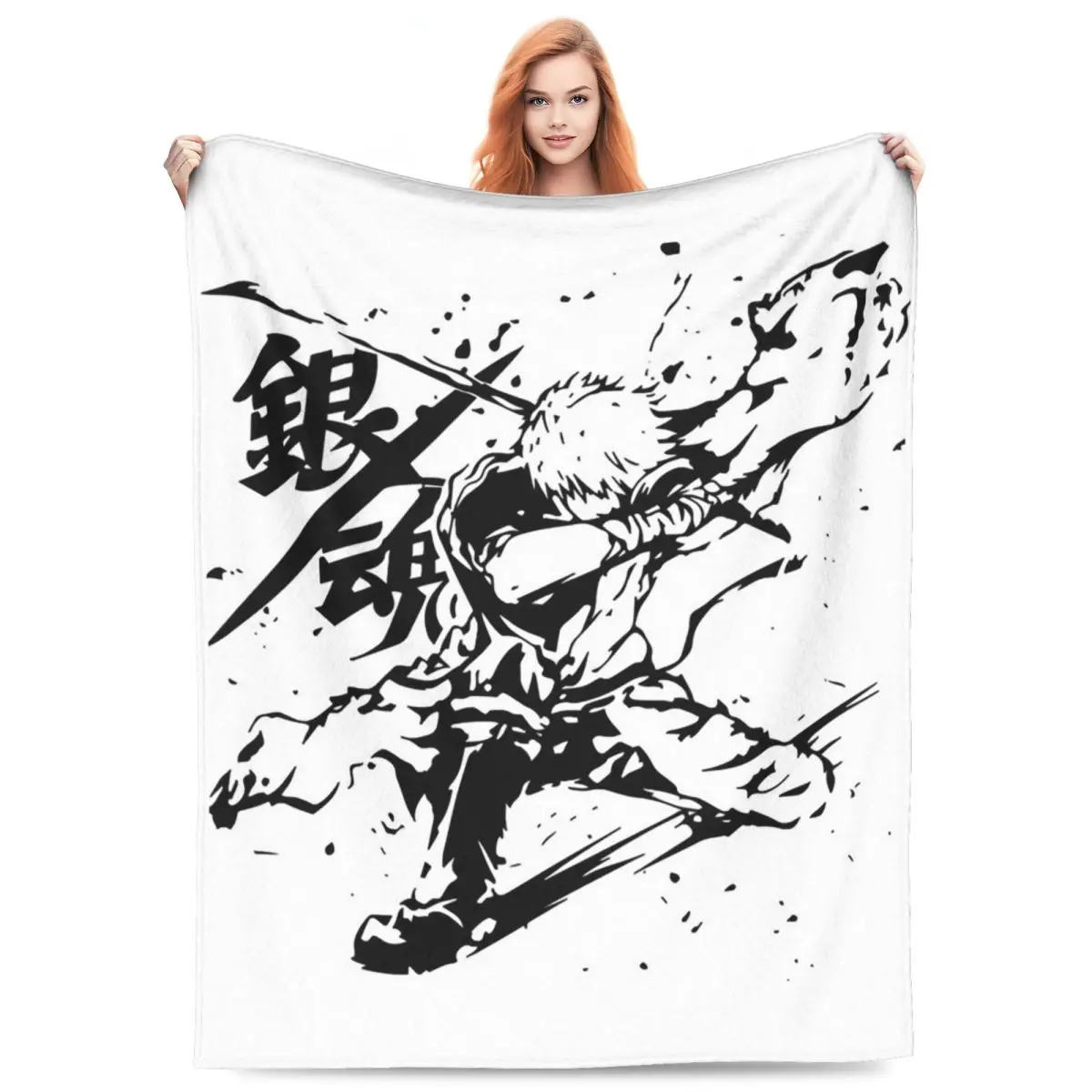 Ichigo Kurosaki Anime Blanket Fleece Sofa Throw Blanket Portable for Home Bedroom Office Throws Bedspread Quilt