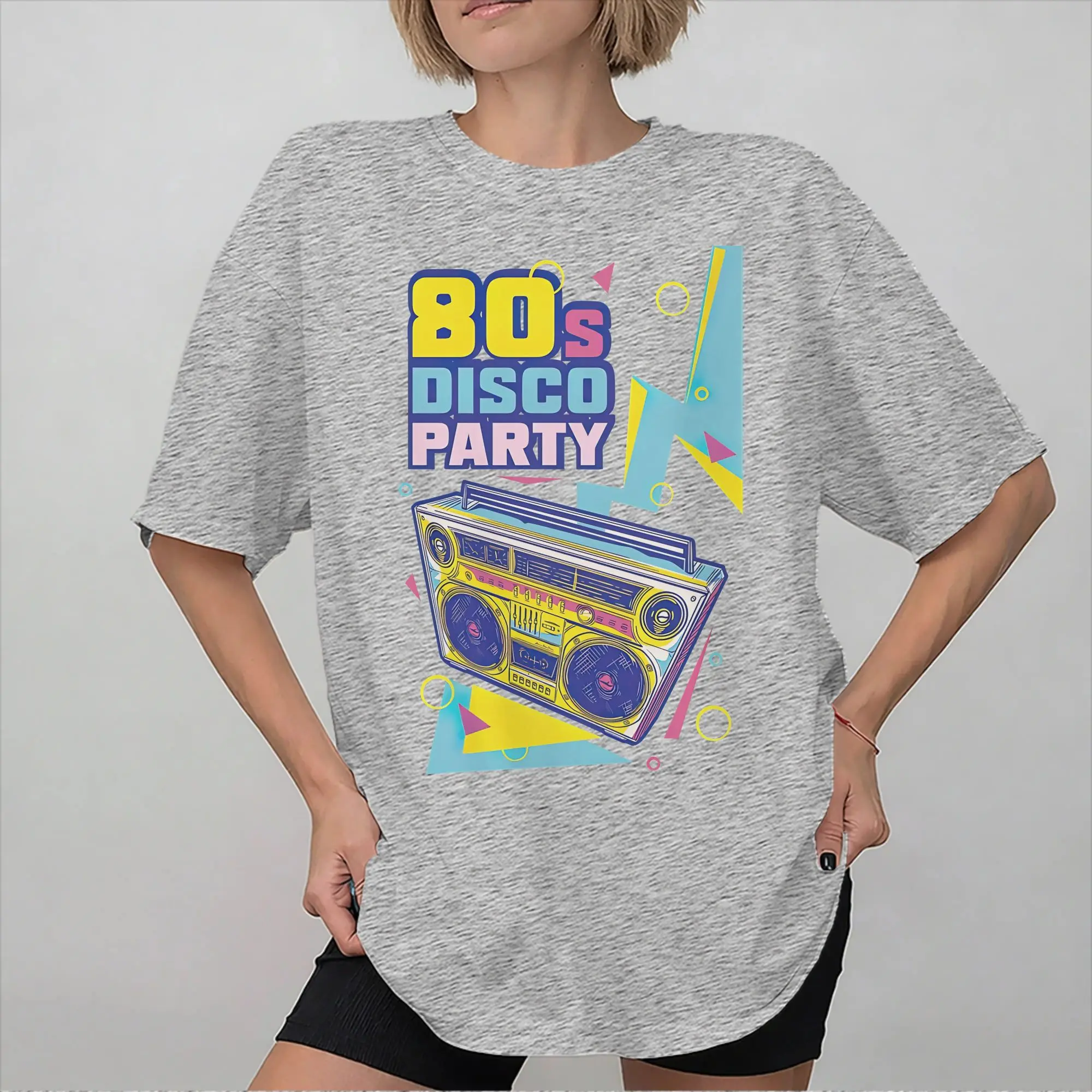 Back to the 80's Retro Music Disco Party Tee Shirt for Men Women Printed T Shirts  100% Cotton Clothes