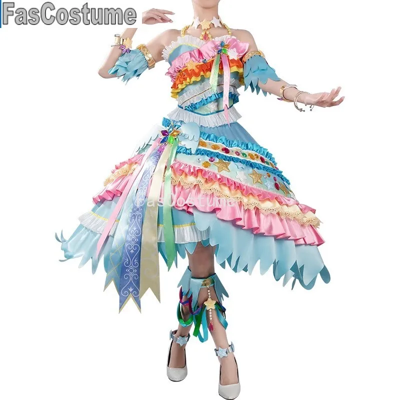 

FasCostume Aikatsu! Hoshimiya Ichigo The Star Festival Dress Game Suit Elegant Uniform Cosplay Costume Halloween Party Outfit