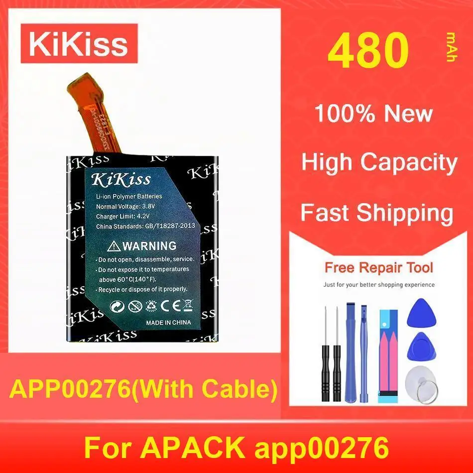 

Аккумулятор Kikiss 480 мАч APP00276 (с кабелем) для APACK App00276
