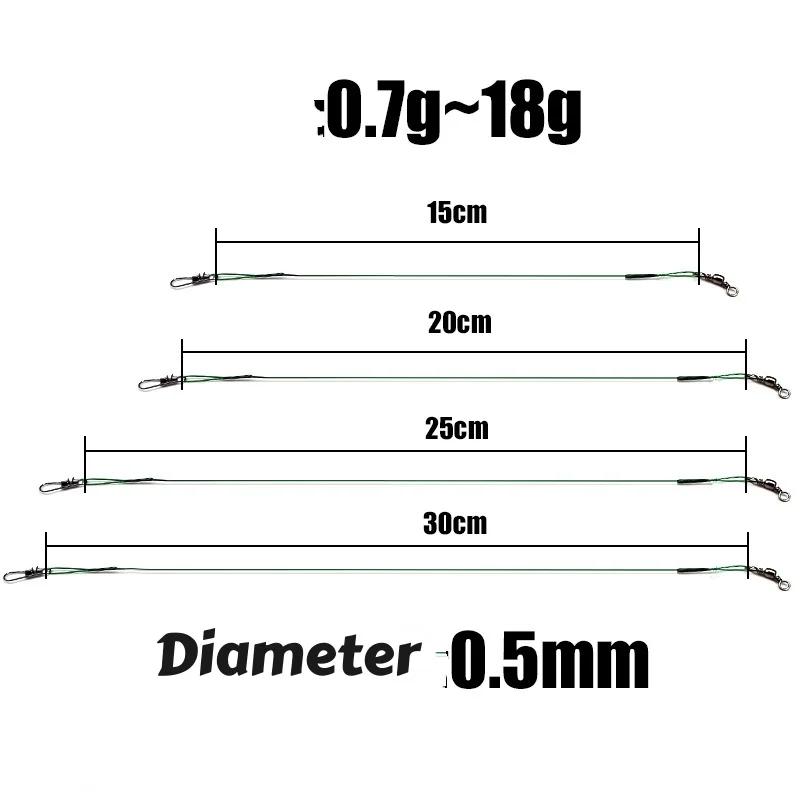 Giratorios de cambio rápido acero inoxidable 14 kg para señuelos