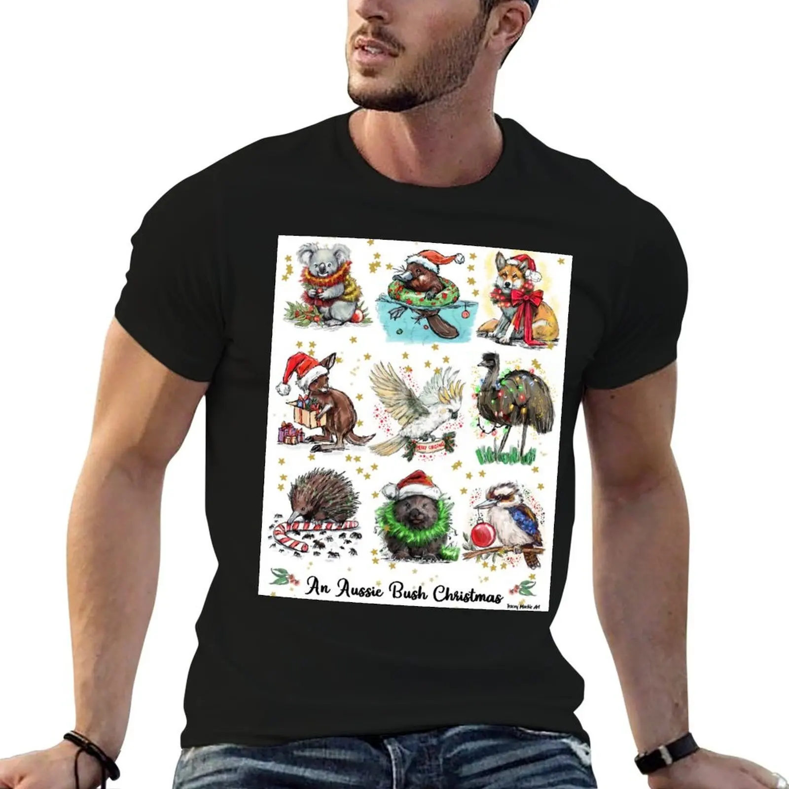 

An Aussie Bush Christmas T-Shirt funny t shirts man anime t shirts for man T-Shirt