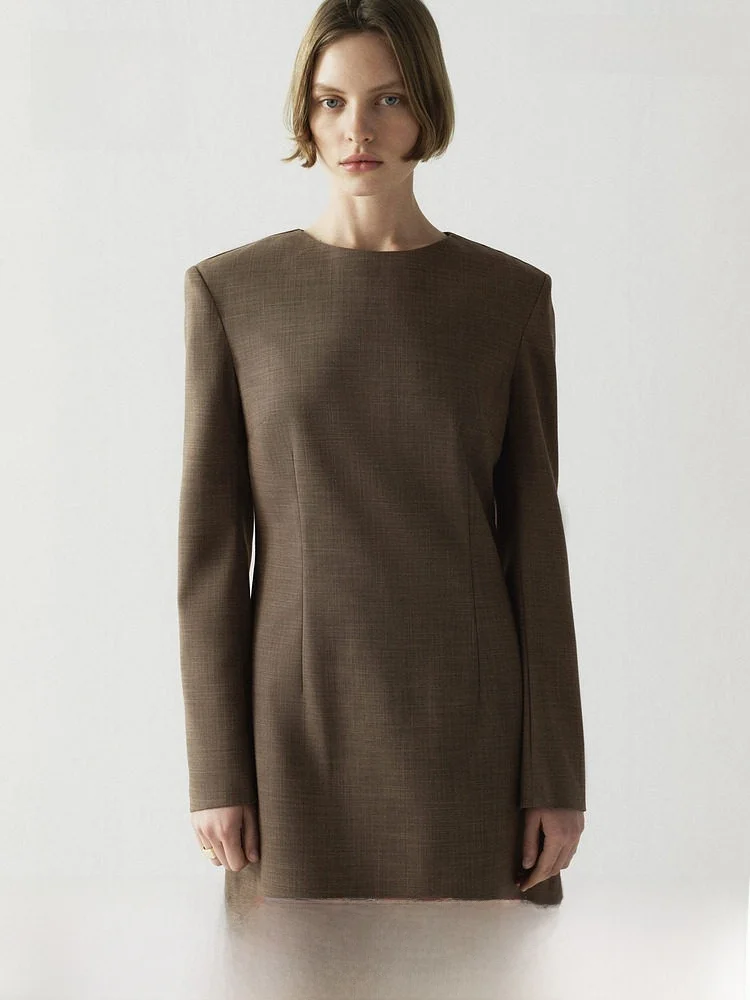 

Новое летнее женское платье H&M с подплечниками, повседневный стиль, из полиэстера, прямое, с длинным рукавом, приталенное, для ежедневной носки