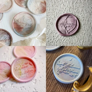 Cobre Gravado Selo para DIY Convite, Selo de Fogo, Deus Tiro com Arco, Nome do Amor, Lírio da Cabeça do Vale