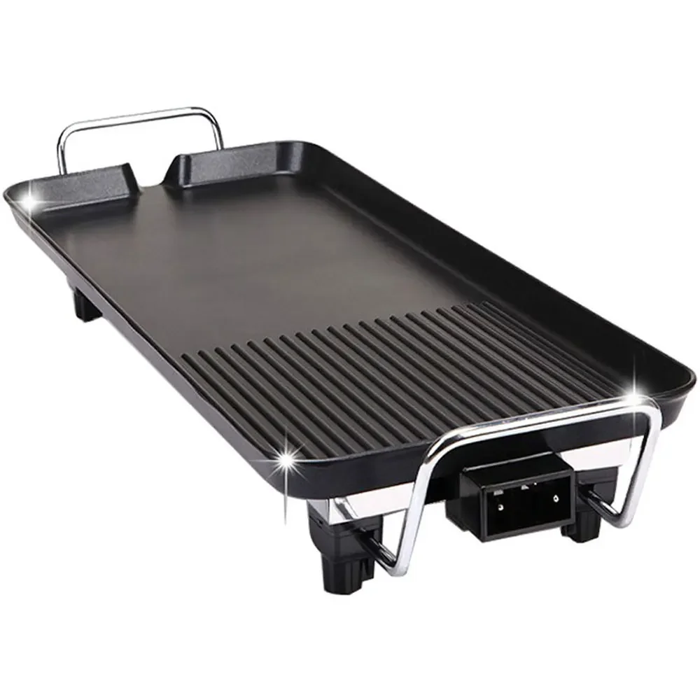 

110V Electric Grill Multifunctional Kitchen Griddle Light Smoke Non-Stick Pan Fry Indoor Electric Barbecue Grill DK-DKP01