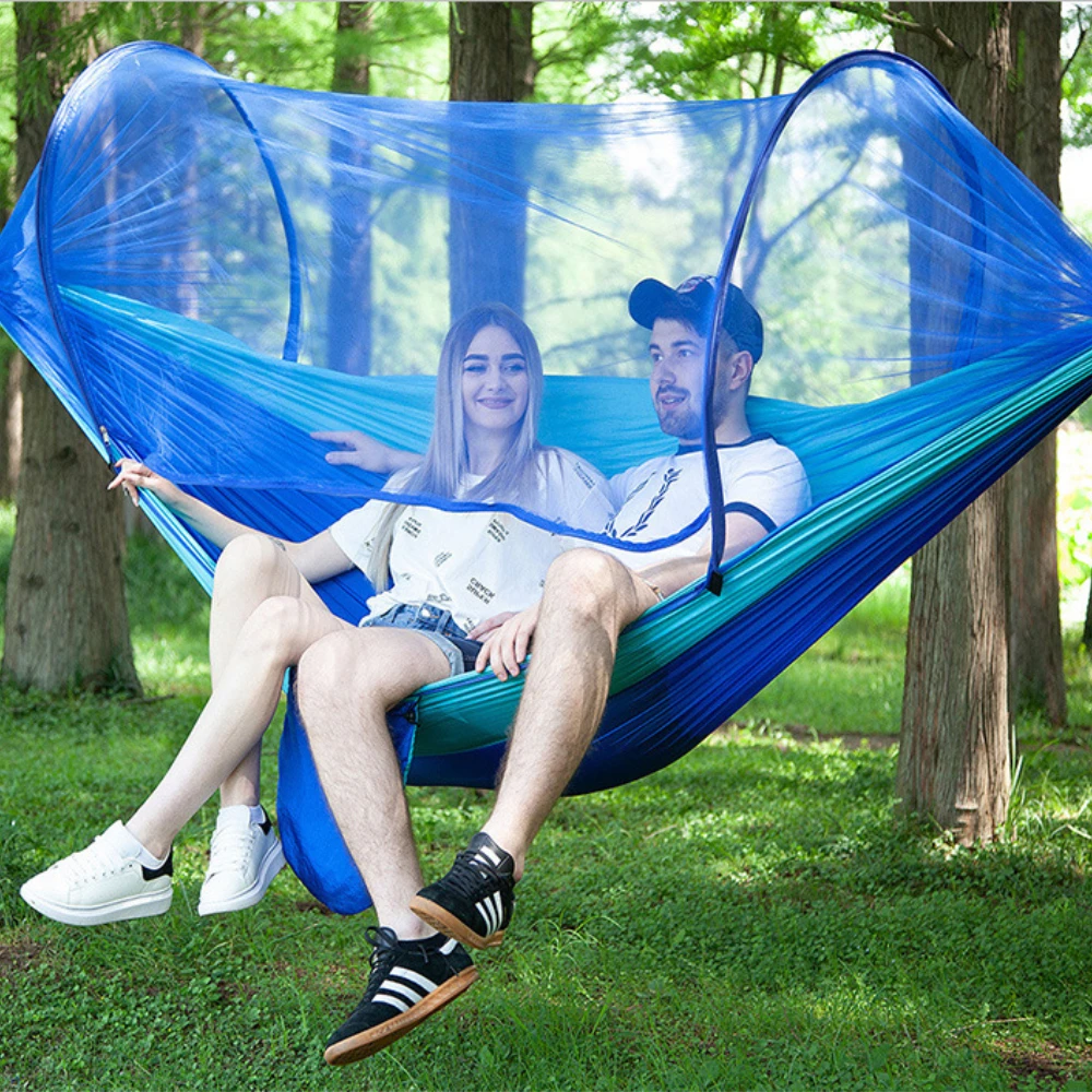 Outdoor Camping Hammock with Mosquito Net Camping Insect Proof Hammocks Portable Outdoor Furniture Bed Sleeping Tent Hammock