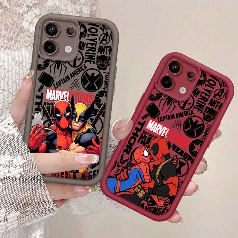 

Marvel Wolverine Deadpool For Xiaomi Mi Poco X3 X4 X5 X6 M4 M5 M5s M6 F4 F5 F6 Pro GT Plus 5G Eye Ladder Cover