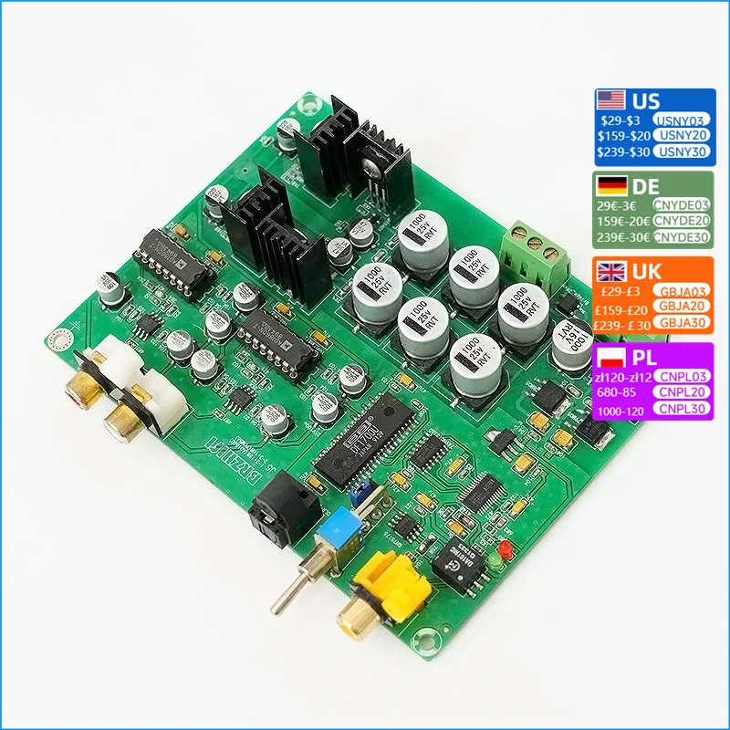 Nvarcher PCM56 Dual Parallel Fiber Coaxial Decoder Board 16BIT 48K